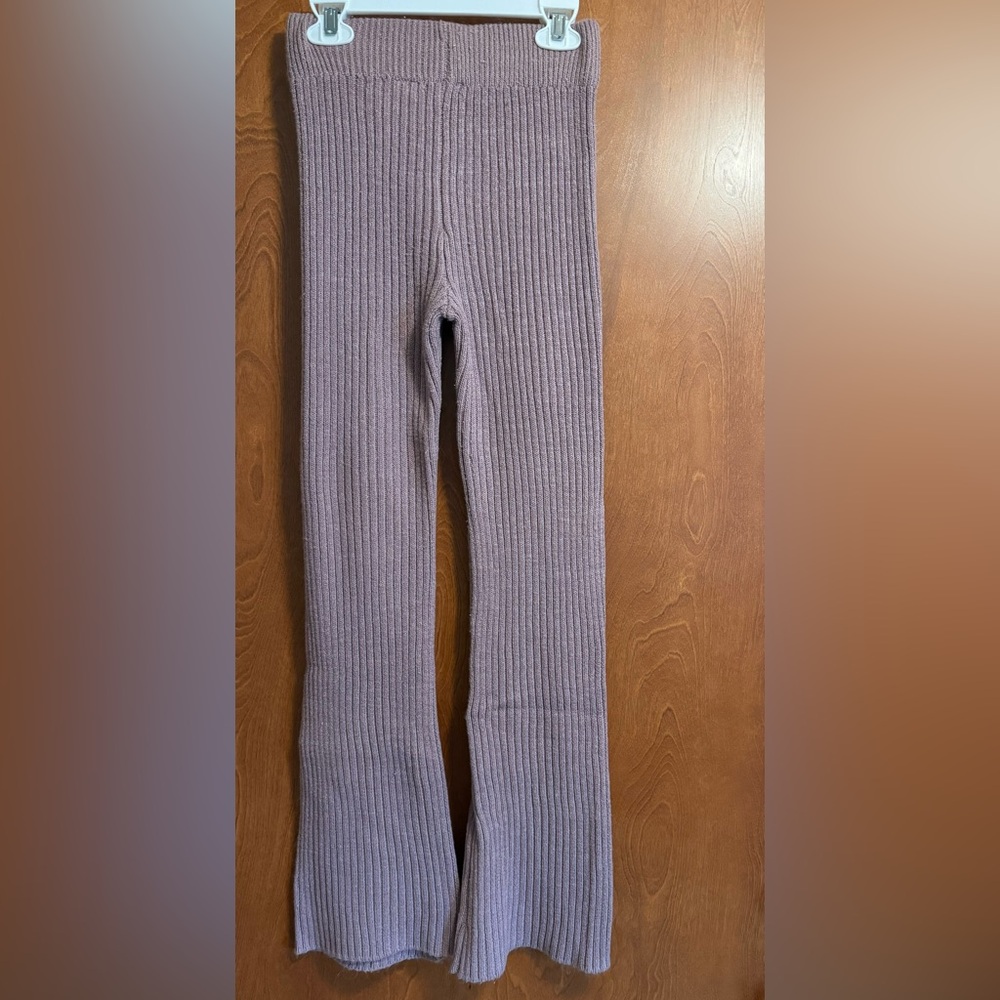 Target Ribbed Knit Pants in Purple
